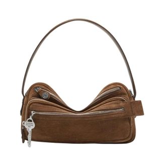 Acne Studios Camero Party Suede V - Dames - Tassen - Bruin - Maat: ONE Size Su&egrave;de