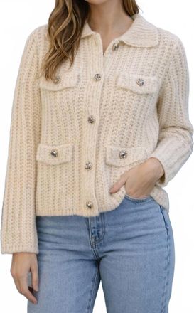 Design History Double Pocket Sweater Cardigan In Humas