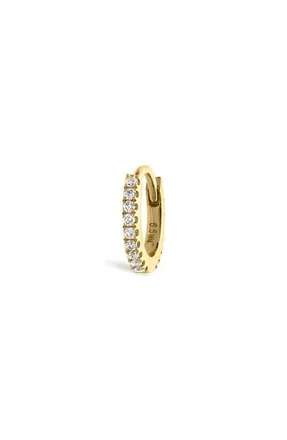 Maria Tash Diamond Eternity Single Hoop Earring in 18K Yellow Gold/Diamond at Nordstrom, Size 6.5 Mm
