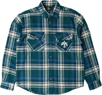 by Parra Crow LS flanellen geruit overhemd - Groen