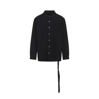 Rick Owens Black Point Collar Shirt