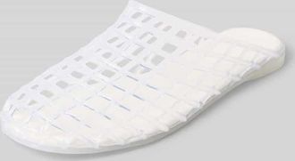Bianco Clogs in semitransparentem Design in Weiss, Gr&ouml;&szlig;e 39