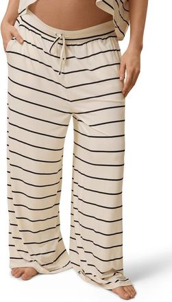 Kindred Bravely Aria Casual Lounge Pants Limited Edition Color in Black And White Stripe at Nordstrom, Size Medium