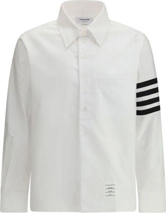 Thom Browne Katoenen overhemd - Heren - Casual Overhemden - Wit - L - Katoen - Overhemden