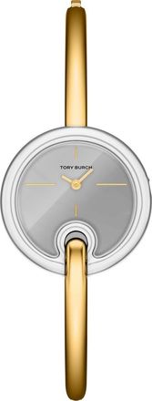 Tory Burch The Small Pierced Two-Tone Bangle Bracelet Watch, 30mm in Two Tone at Nordstrom