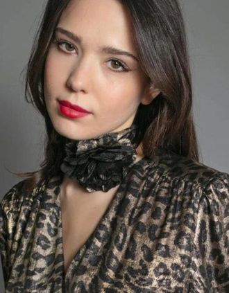 Nooki Design Womens VERA CORSAGE SCARF IN BROWN LEO - Black - Size: ONE