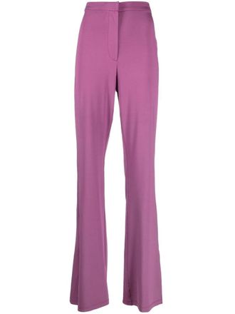 Remain split-cuff high-waisted flared trousers - Purple