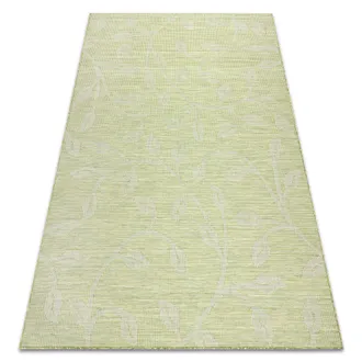 RugsX Rugsx - Alfombra Sisal Patio 3045 Sale De Tejido Plano Verde / Beige Green 155x220 Cm