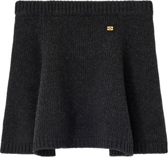 Ganni Minigonna svasata - Grigio