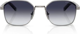 Prada 51mm Square Sunglasses in Gunmetal /Grey Gradient at Nordstrom