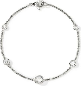 John Hardy JH Lovestruck Station Bracelet, Sterling Silver, Lab-Grown Diamonds, 1.45TCW at Nordstrom, Size Medium