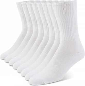 True Religion 8 Pairs Premium Athletic Crew Socks in White at Nordstrom