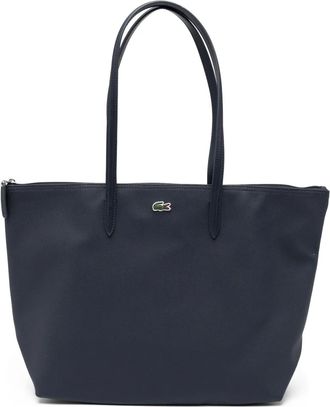 Lacoste Borsa tote Lou con logo ricamato - Blu