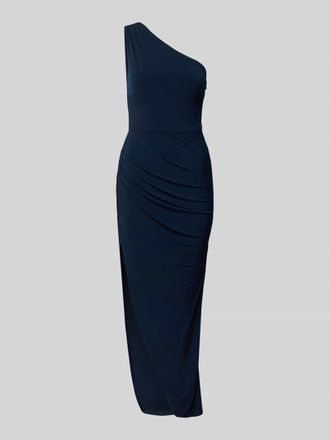 Swing Abendkleid mit seitlicher Raffung in Marine, Gr&ouml;&szlig;e 34
