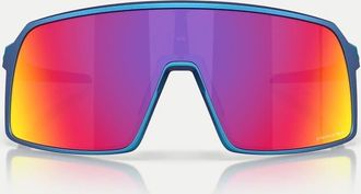 Oakley Sutro occhiali da sole rettangolari con lente a specchio viola in finitura opaca ciano/blu cangiante