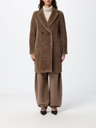 Max Mara S Max Mara Knee-Length Double-Breasted Coat in Wool and Alpaca Blend