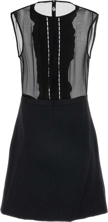 Versace Womens Black Georgette Mini Dress 1b000 Exterior: Silk Lining: Fabric Abiti