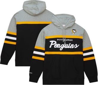 Mitchell & Ness Mens Mitchell & Ness Black/Gray Pittsburgh Penguins Head Coach Pullover Hoodie at Nordstrom, Size Medium