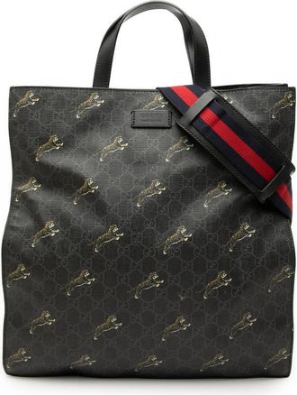 Gucci Pre-owned Gucci GG Supreme Tiger Convertible Soft Tote Unisex 495559 525040