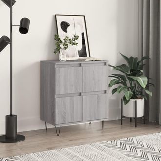 vidaXL Vidaxl - Aparador De Madera Contrachapada Gris Sonoma 60x35x70 Cm
