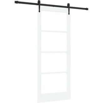 vidaXL Puerta Deslizante Manual Blanco 83 X 202 Cm Madera Y Metal