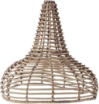 BIZZOTTO Paralume Doson in acciaio e rattan -Modello 550 (43x43x54)