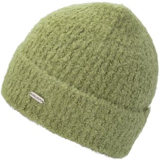 Chillouts Beanie CHILLOUTS Esther Hat, Damen, gr&uuml;n (olive), Obermaterial: 100% Polyester, unifarben, M&uuml;tzen Beanie, mit seitlichem Chillouts Label, aus leichtem
