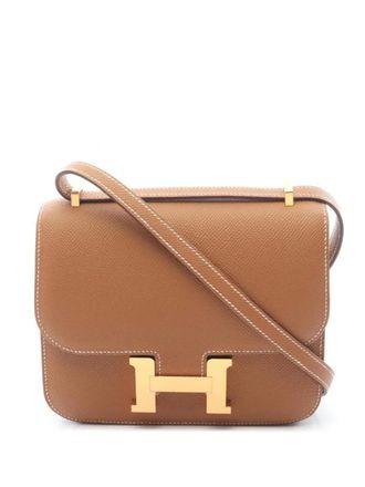 Herm&egrave;s 2024 Constance H-logo shoulder bag - Brown