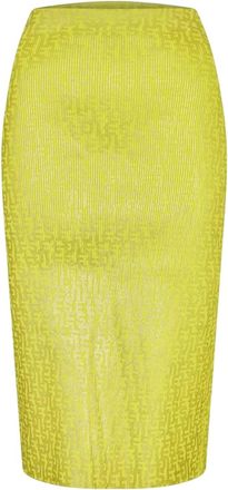 Diesel Ikaria getailleerde midirok voor dames (Geel)