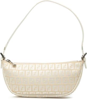 Fendi Borsa a spalla in tela con motivo Zucchino 2000-2010 - Marrone