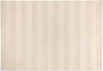 Macabane Alfombra rectangular de 300 x 400 cm de lana tejida, color beige
