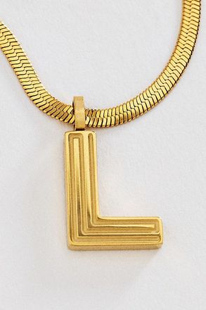 Anthropologie Water Resistant Initial Necklace