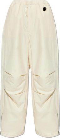 Moncler Wide Padded Broeken - Heren - Wijde Broeken - Beige - L - Katoen - Broeken
