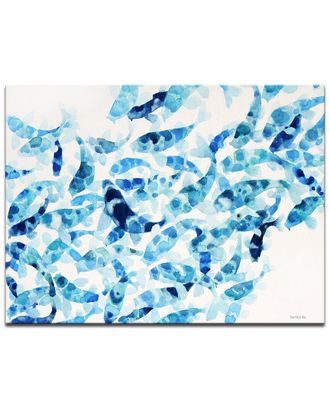 Ready2HangArt Ready2hangart Blue Koi Wrapped Canvas Wall Art By Norman Wyatt