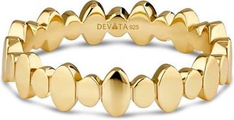 Devata Oval Link Ring in Gold Plated Sterling Silver in Yellow Gold at Nordstrom, Size 8