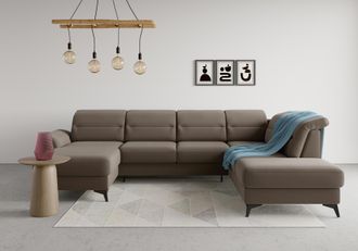 Sit&more Wohnlandschaft »Sinatra U-Form« optional mit Kopfteilverstellung und Armteilfunktion, Metallfüsse