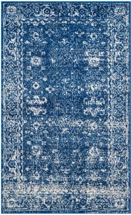 Safavieh Alfombra transicional de polipropileno azul/blanco, 122 x 183 cm