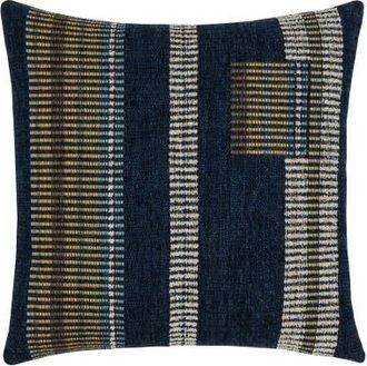Elaine Smith Voyage Indigo textured with chenille Indoor & Outdoor Woven Accent Pillow at Nordstrom, Size 12X20