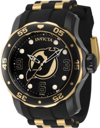 Invicta NHL New Jersey Devils Quartz Black Dial Mens Watch 42310