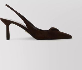 Prada suede slingback pumps