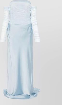 Rotate ruched off-shoulder maxi dress