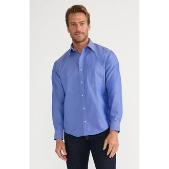 Lands End No Iron Supima Cotton Pinpoint Straight Collar Dress Shirt in Light French Blue at Nordstrom, Size 16.5 - 35