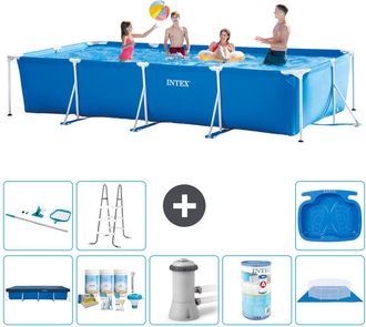 Intex Piscina Con Estructura Rectangular - 450x220x84 Cm - 7-piezas S30277
