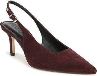 Favorite Daughter Sierra Pointed Toe Slingback Pump in Wine Suede at Nordstrom, Size 6.5