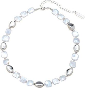 st. Moran Freshwater Pearl Beaded Necklace in White at Nordstrom
