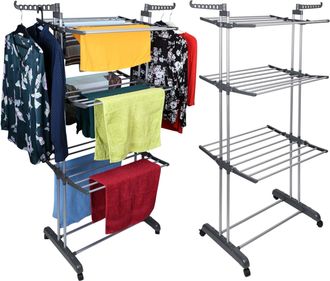 OEM Tendedero Plegable Sonora Gris Con Ruedas