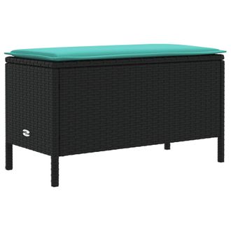vidaXL Reposapi&eacute;s De Jard&iacute;n Negro Y Turquesa 80 X 38 X 42 Cm Vidaxl