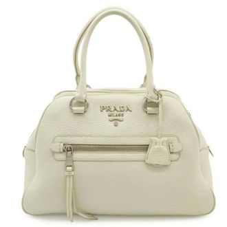 Prada Pre-owned Handbags, female, Beige, Size: ONE SIZE Pre-owned Vintage Handbag