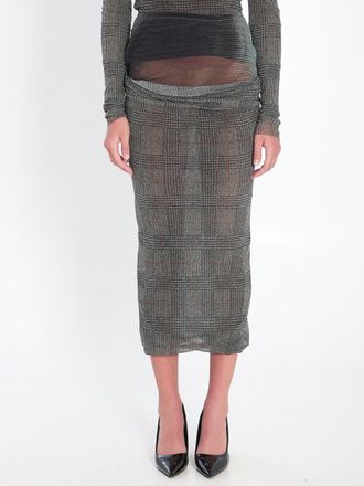 Jean Paul Gaultier Body Shadow And Prince Of Wales Skirt