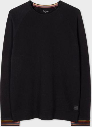 Paul Smith Mens Paul Smith Long Sleeve Artist Rib Sweat Shirt, Black - Size: 38